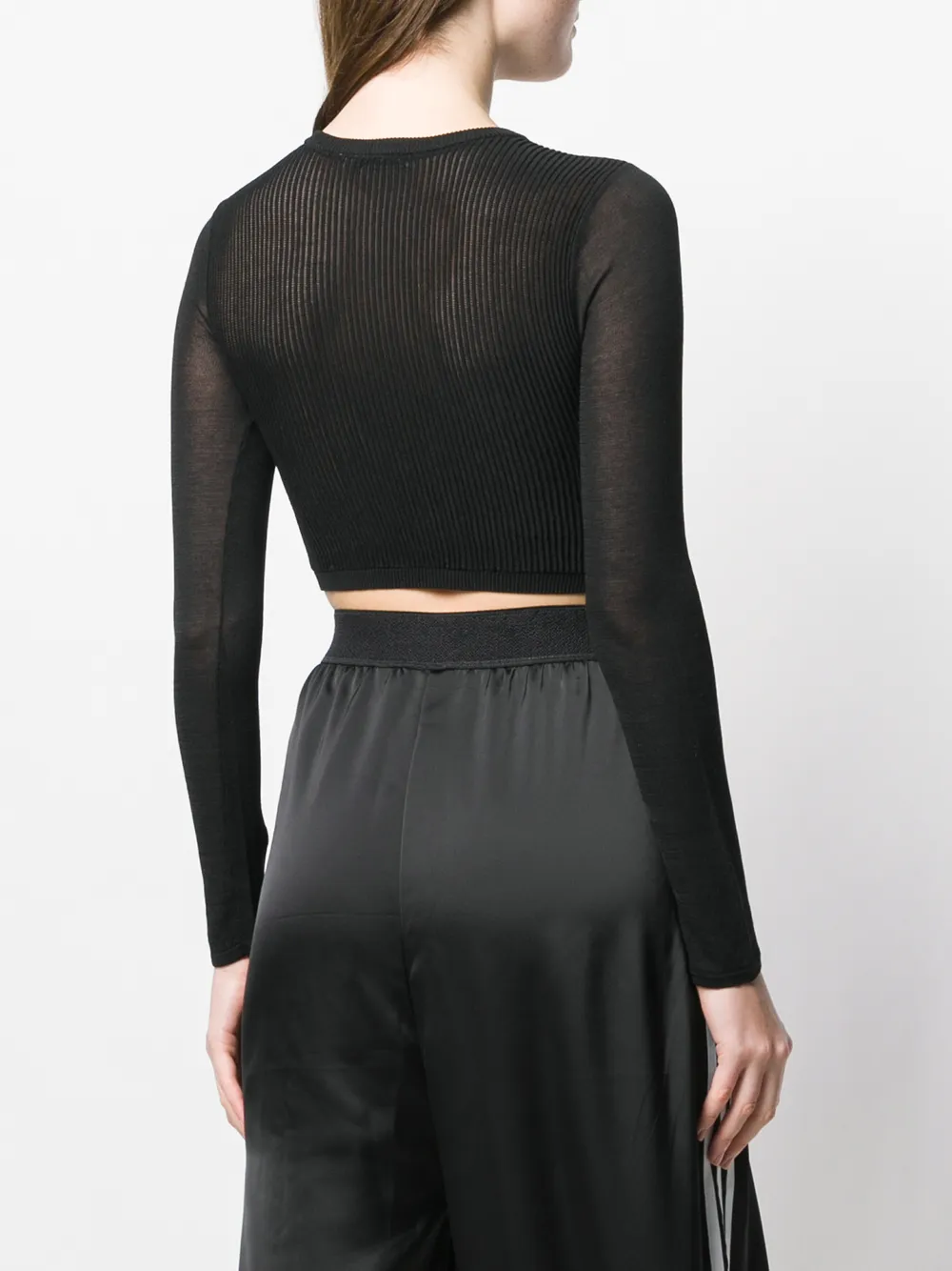 adidas Originals geribbelde top Zwart