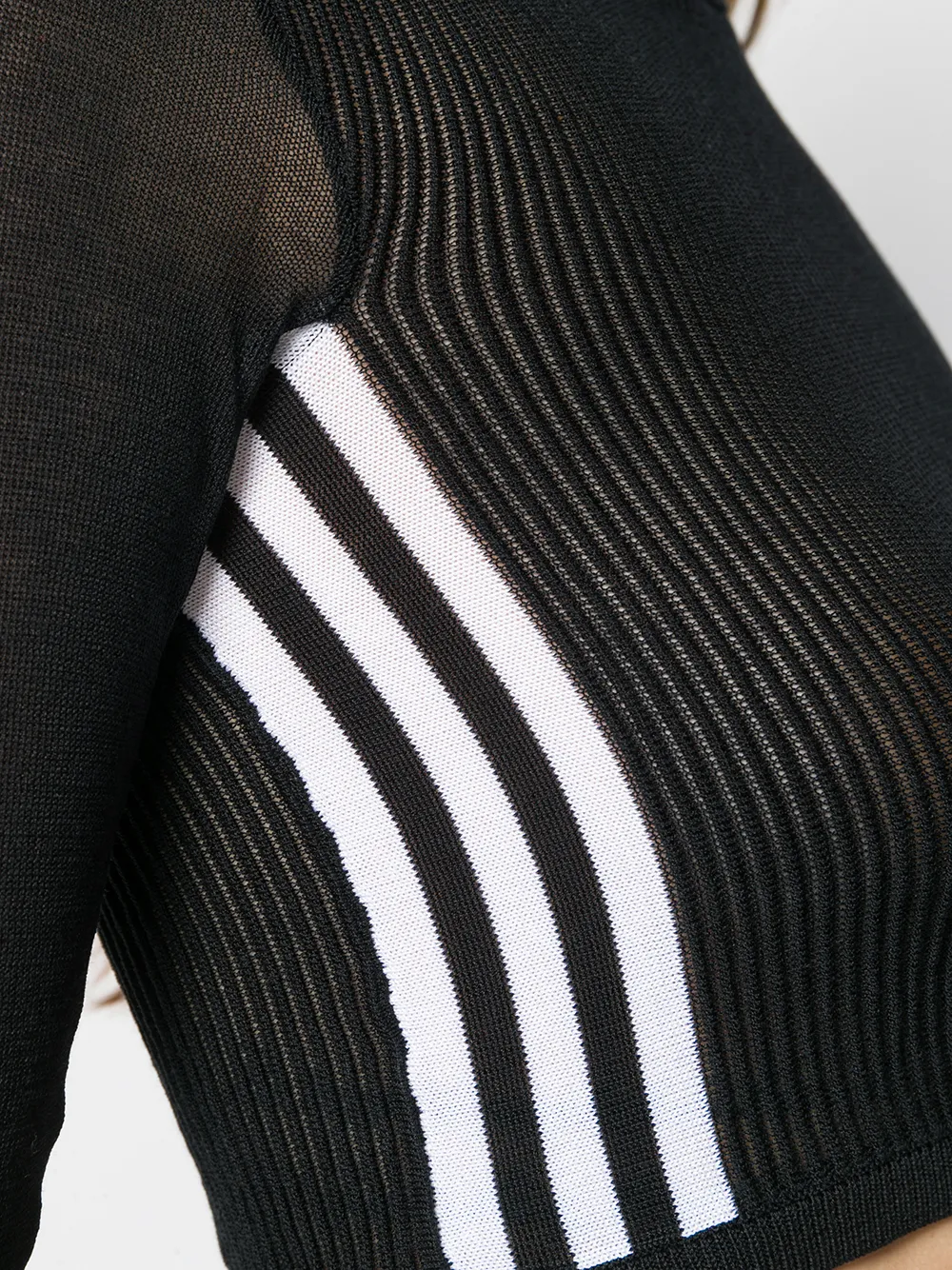 adidas Originals geribbelde top Zwart