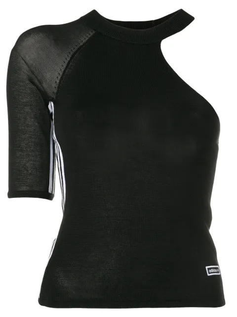 adidas one shoulder knitted top