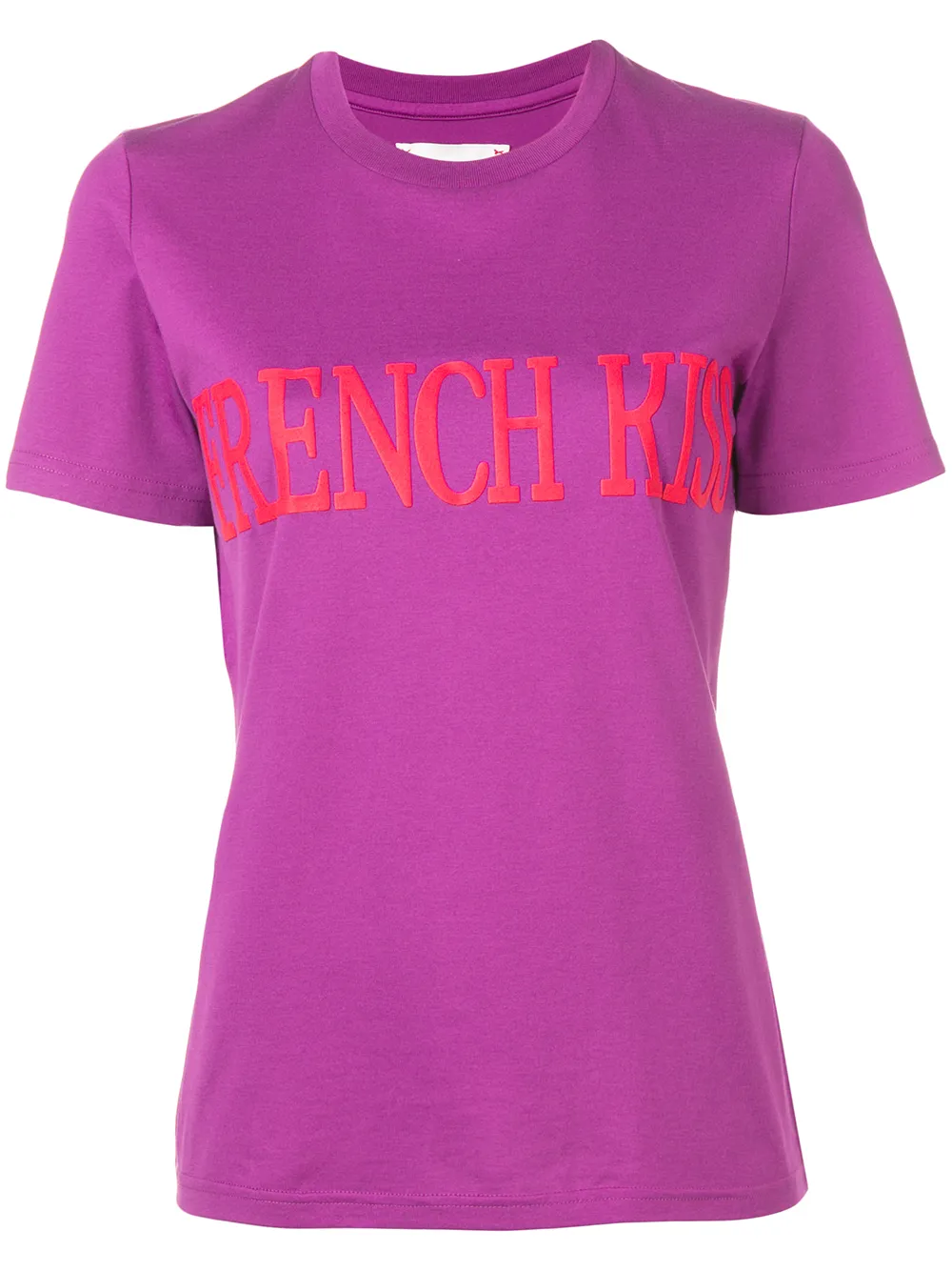 Alberta Ferretti T-shirts ALBERTA FERRETTI FRENCH KISS PRINT T-SHIRT - PURPLE