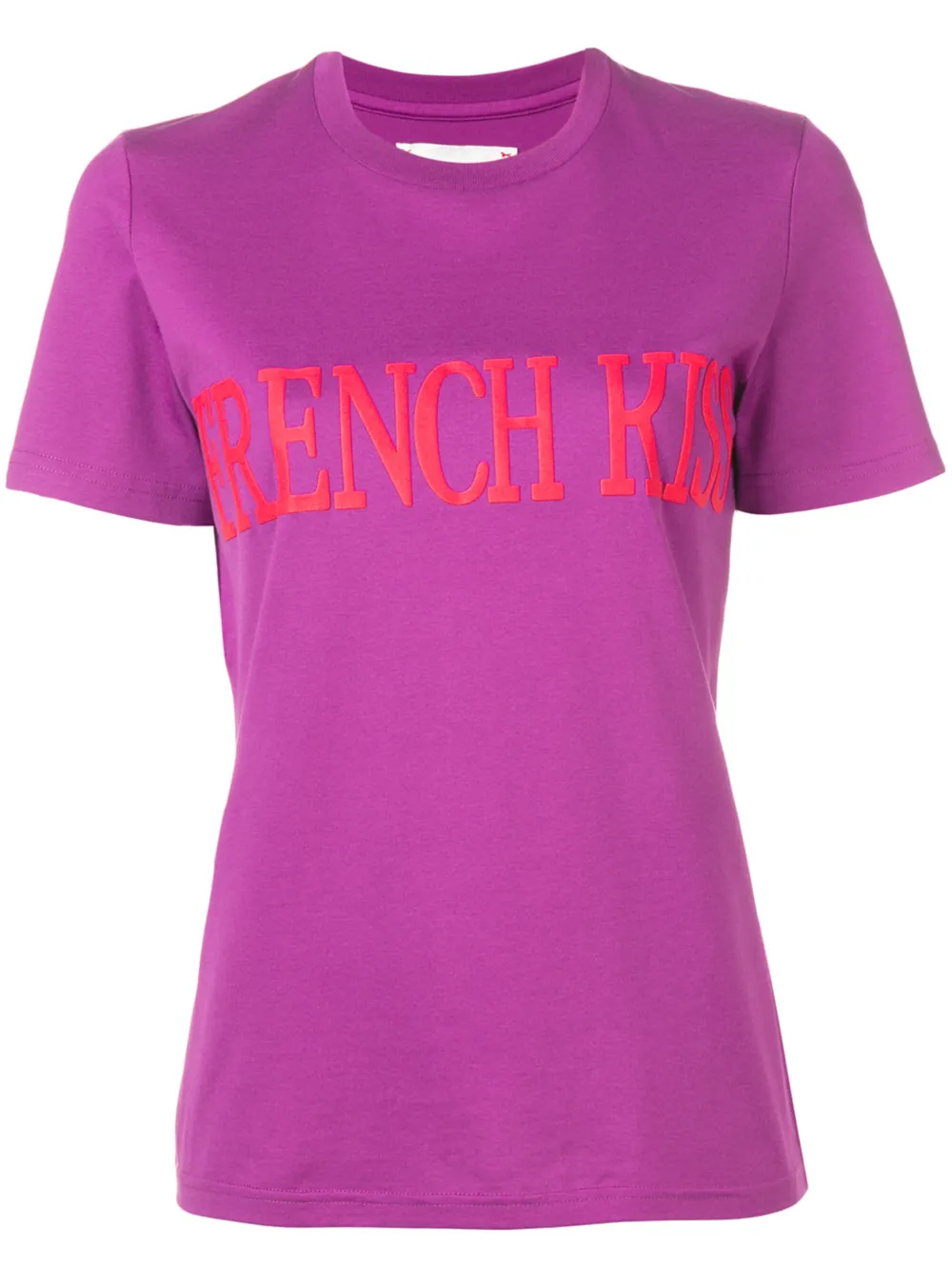 Alberta Ferretti T-shirt met zoenprint Paars