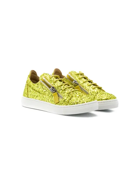 GIUSEPPE JUNIOR FLAT GLITTER SNEAKERS