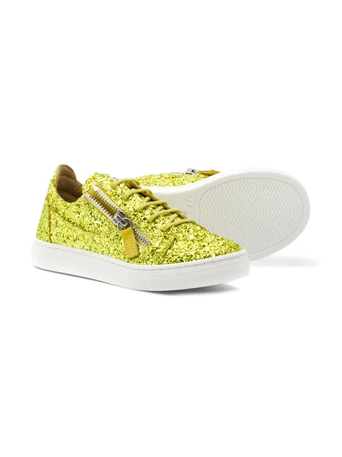 GIUSEPPE JUNIOR FLAT GLITTER SNEAKERS