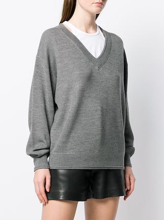 bi-layer V-neck jumper展示图