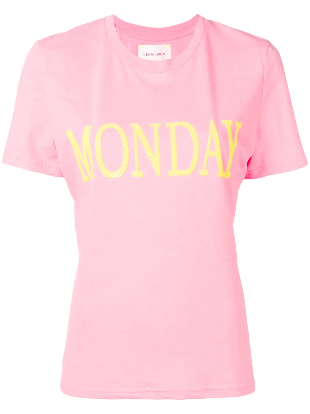 Alberta Ferretti T-shirts ALBERTA FERRETTI T-SHIRT MIT "MONDAY"-PRINT - ROSA