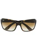 Ray-Ban tortoiseshell wide frame sunglasses - Brown