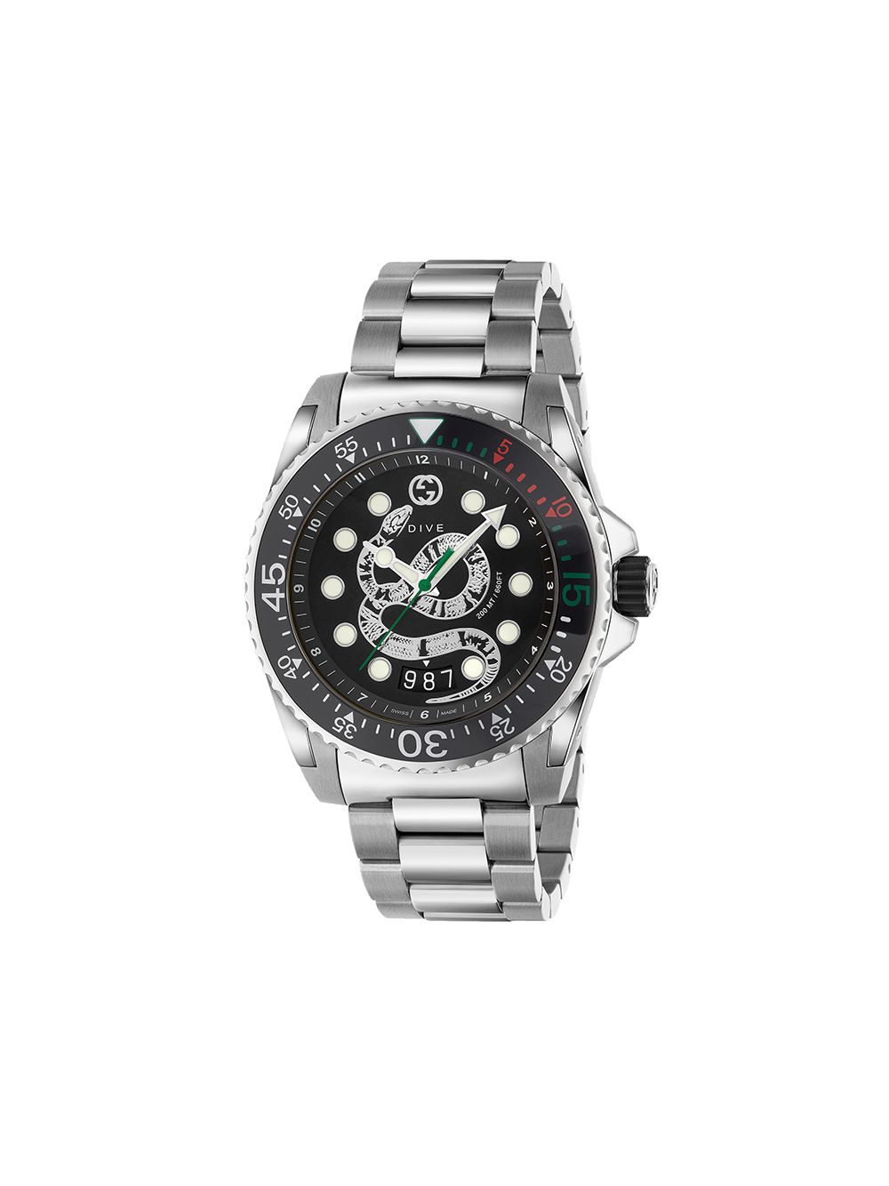 Gucci Dive 45mm Watch In Silver