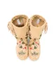 Alberta Ferretti Kids بوت بشراشيب ومطرزة بزهور