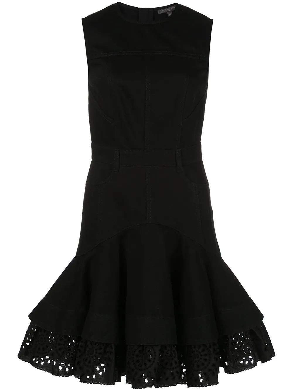 Alexander McQueen Ausgestelltes Kleid - Schwarz