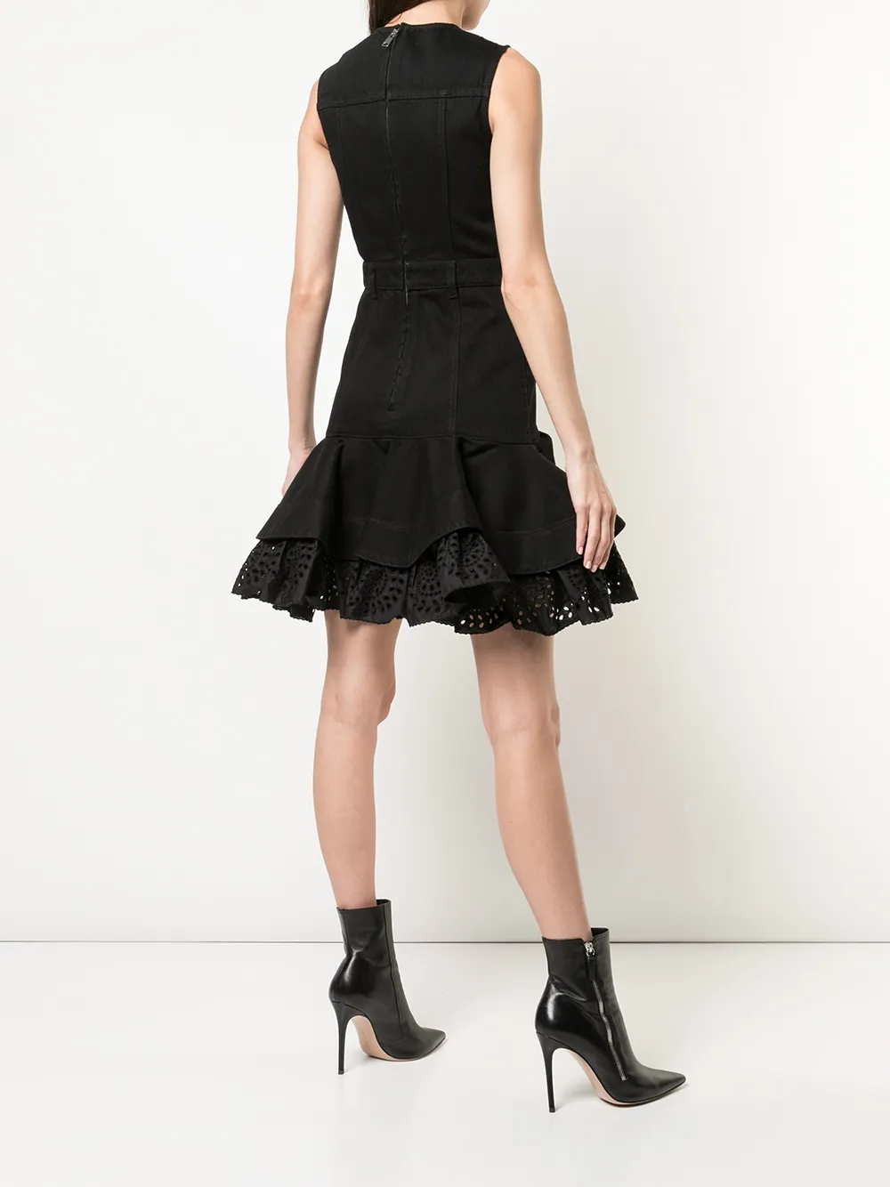 Alexander McQueen Uitlopende jurk Zwart