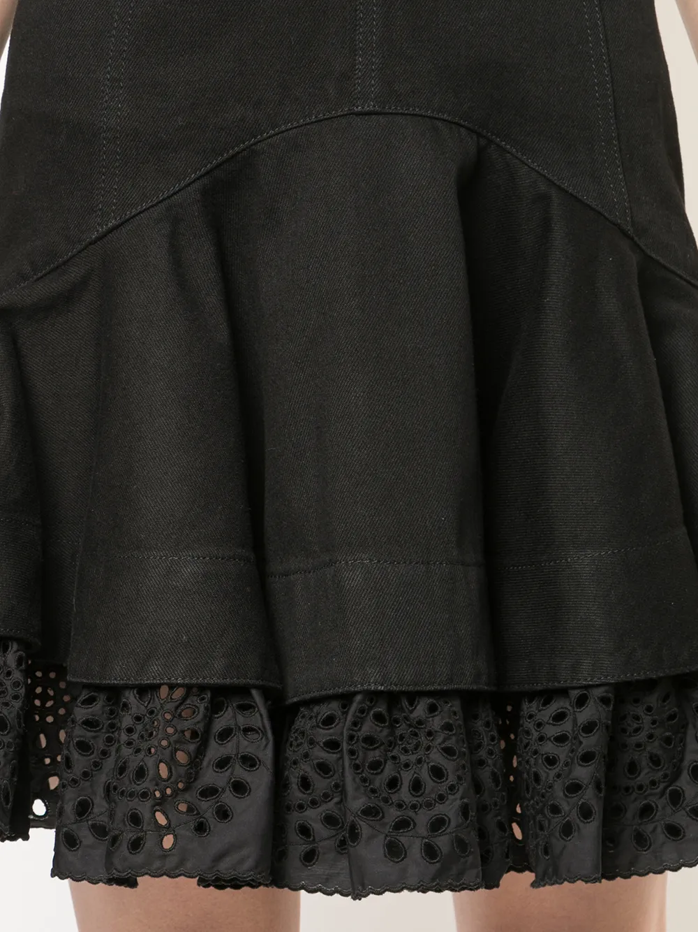 Alexander McQueen Uitlopende jurk Zwart