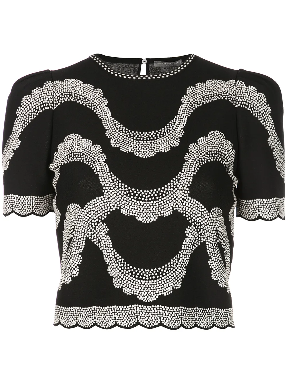 Alexander McQueen T-shirt con ricamo - Nero