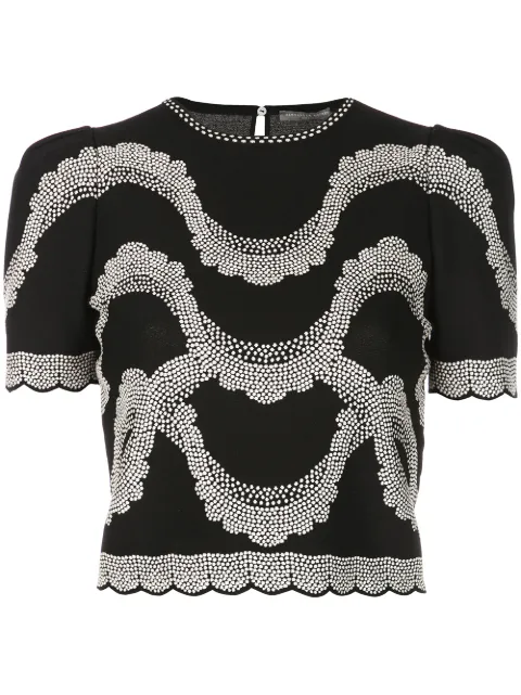 Alexander McQueen embroidered details top