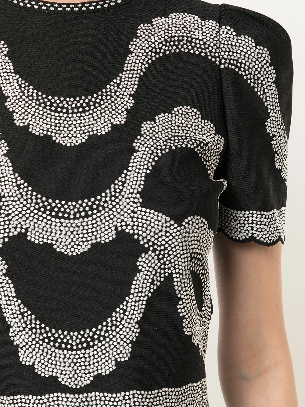 Alexander McQueen Top met geborduurd detail Zwart