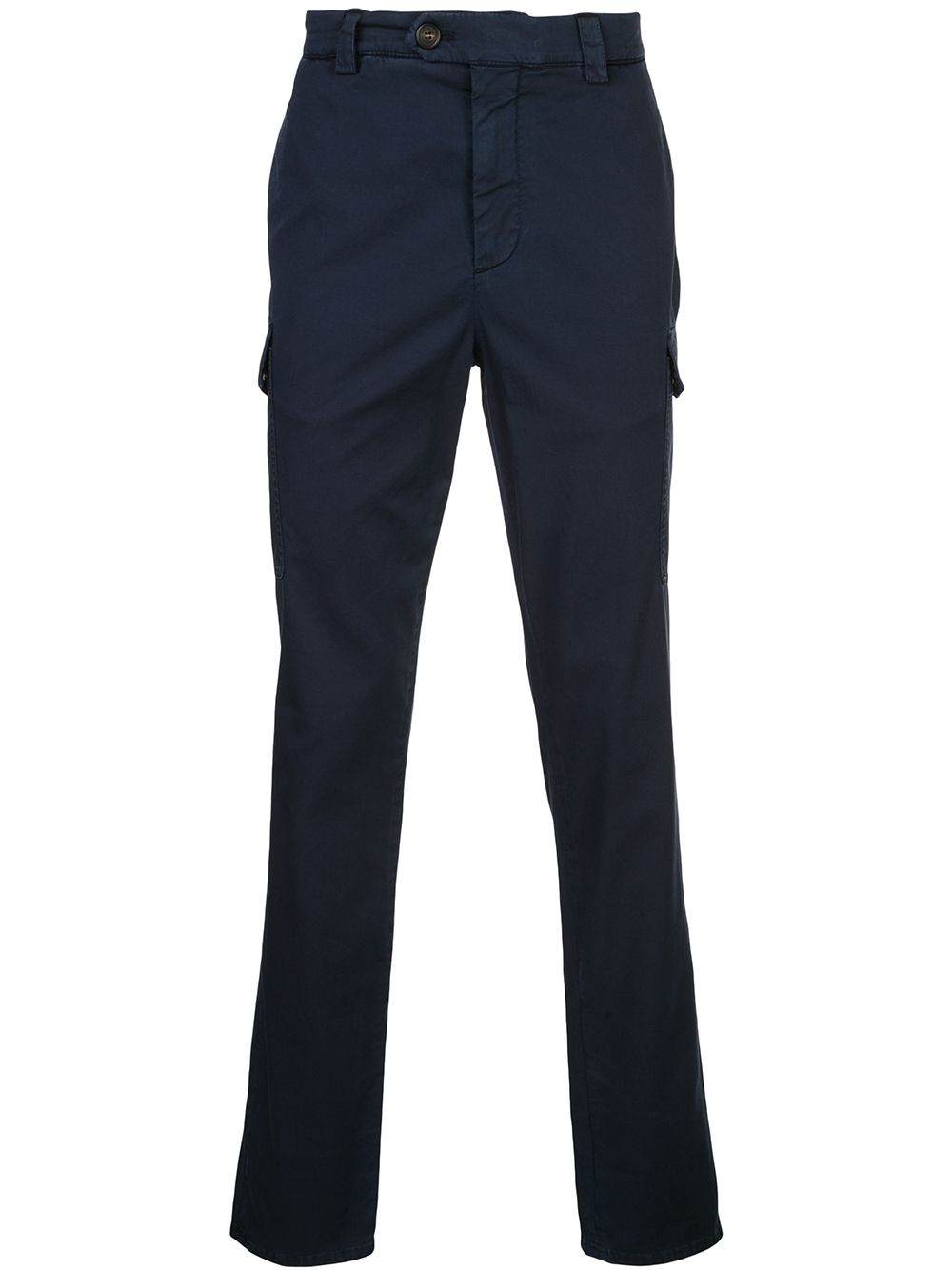 Shop Brunello Cucinelli Slim Cargo Trousers In Blue