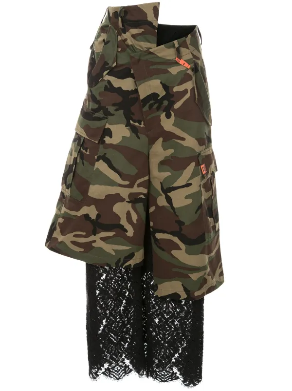 camouflage cropped trousers