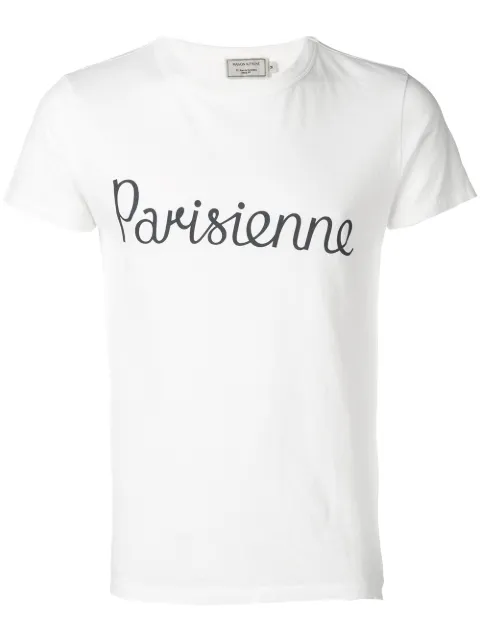 Maison Kitsuné playera con estampado Parisienne