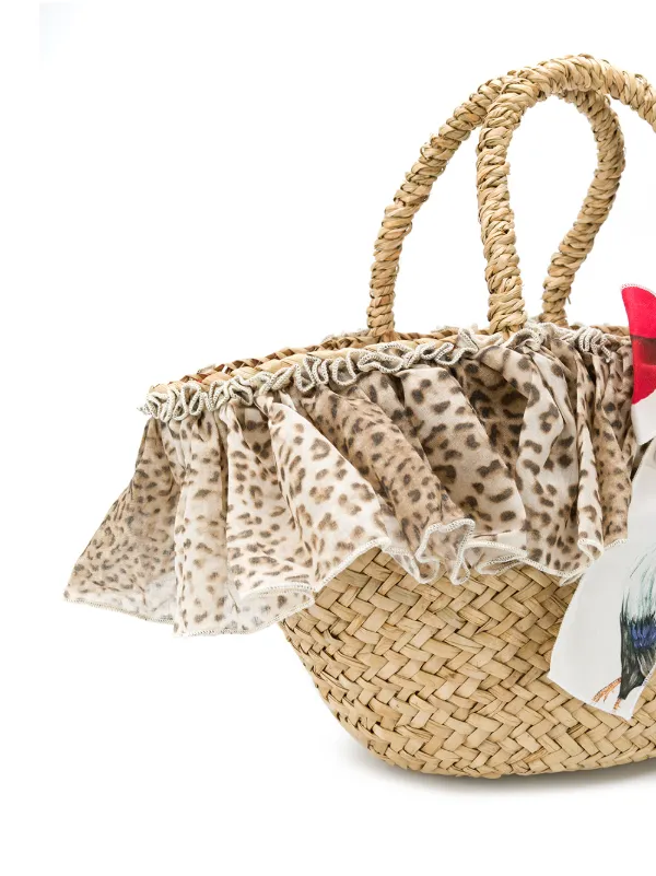 leopard beach bag