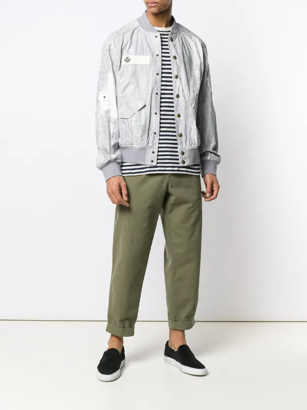 bomber jacket with button down shirt