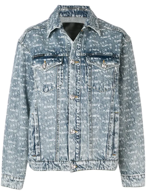 all over print denim jacket