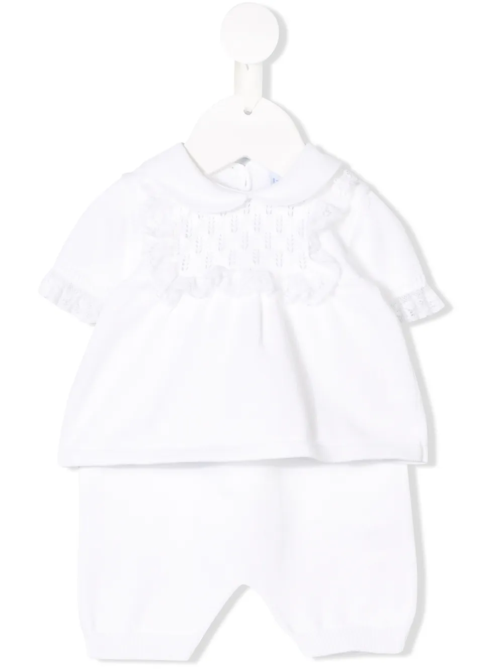 Siola ensemble t-shirt et short en maille - Blanc