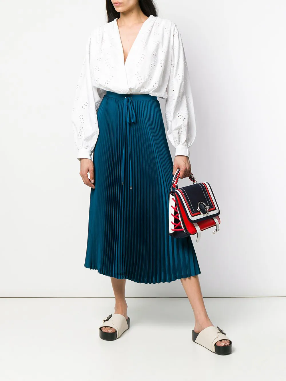  Jw Anderson Handtasche Mit Flechthenkel   Blau 
