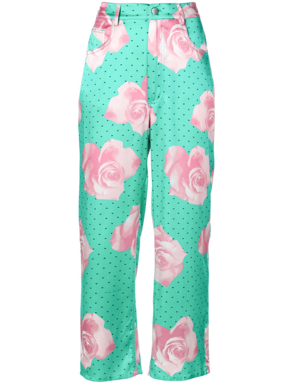 фото Fleur du mal брюки с цветочным принтом