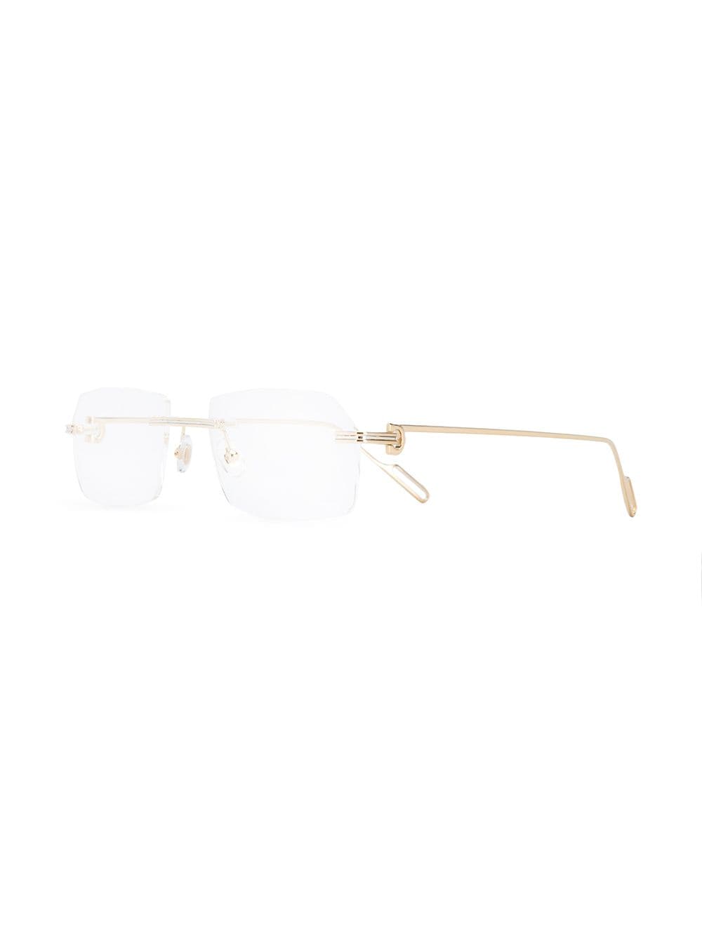 Cartier Eyewear bril zonder montuur - Goud