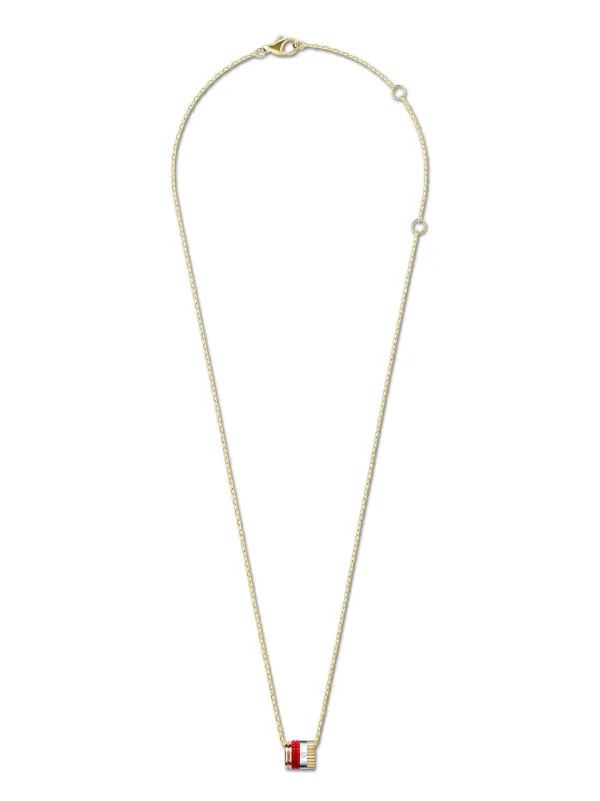 Boucheron キャトル レッド ペンダントネックレス 18Kゴールド 