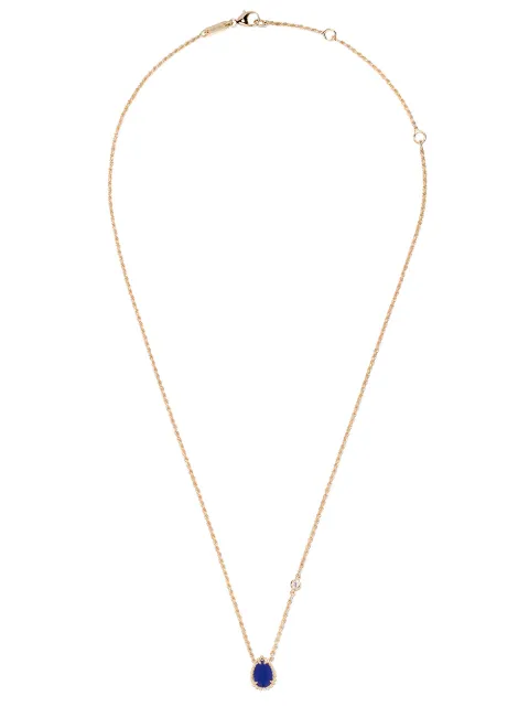 Boucheron 18kt yellow gold Serpent Bohème diamond and lapis lazuli teardrop XS motif pendant necklace