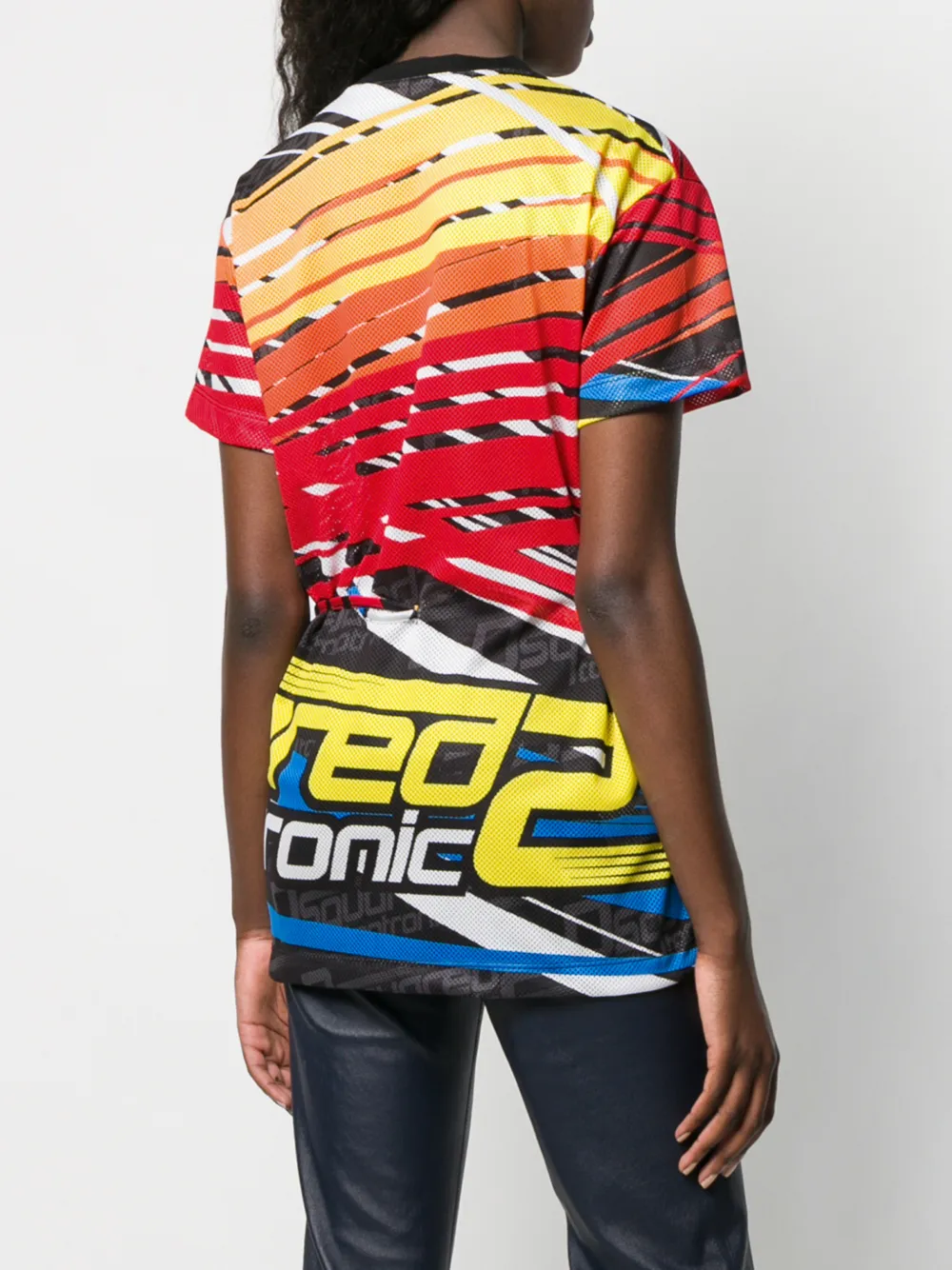 фото Dsquared2 сетчатая футболка с принтом