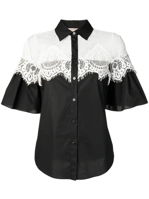 TWINSET lace panel shirt 