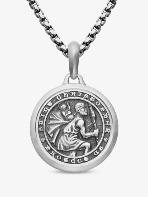 David Yurman sterling silver St. Christopher amulet (34.5mm)