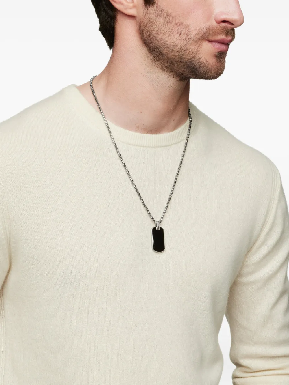 David Yurman Targhetta Chevron in argento sterling (35mm) | Image 2