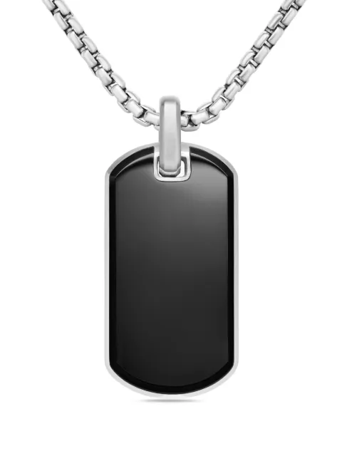 David Yurman sterling silver Chevron tag (35mm)