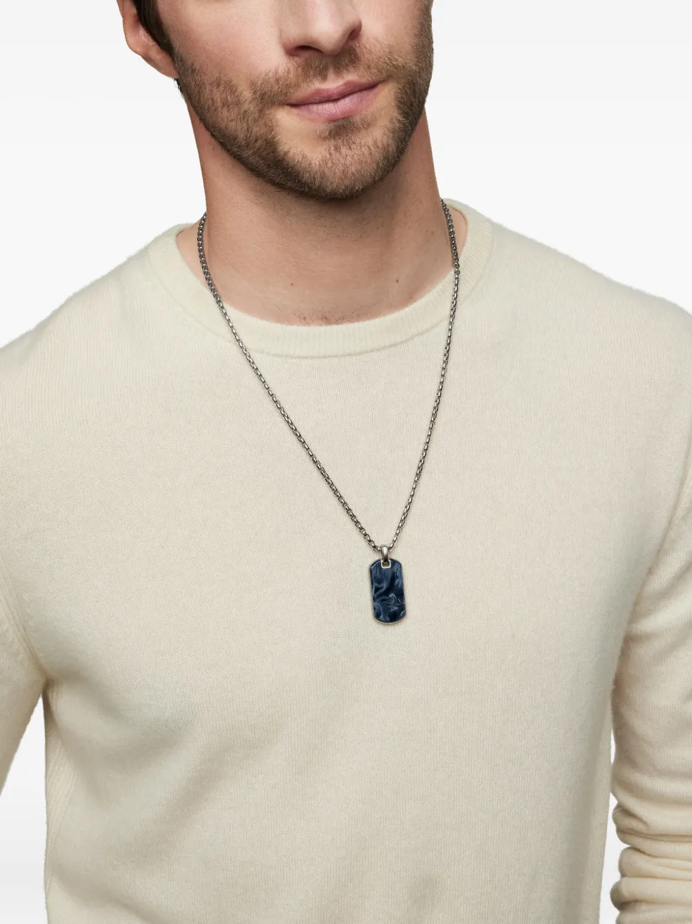  David Yurman Chevron Anhänger Aus Sterlingsilber 35mm 