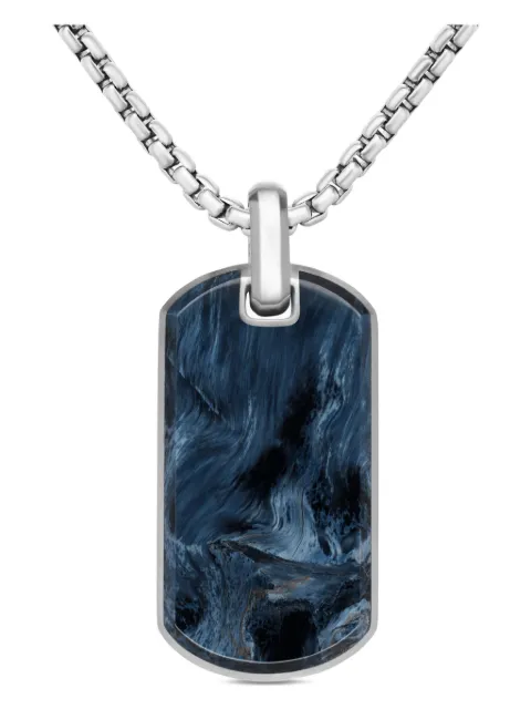 David Yurman sterling silver Chevron tag (35mm)