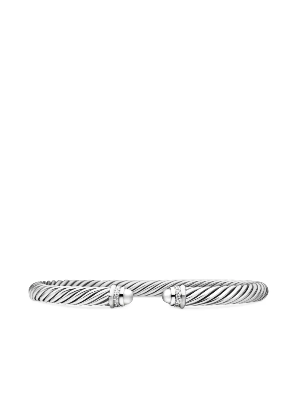 David Yurman sterling silver Classic Cable diamond bracelet (5mm) | Silver | Image 1