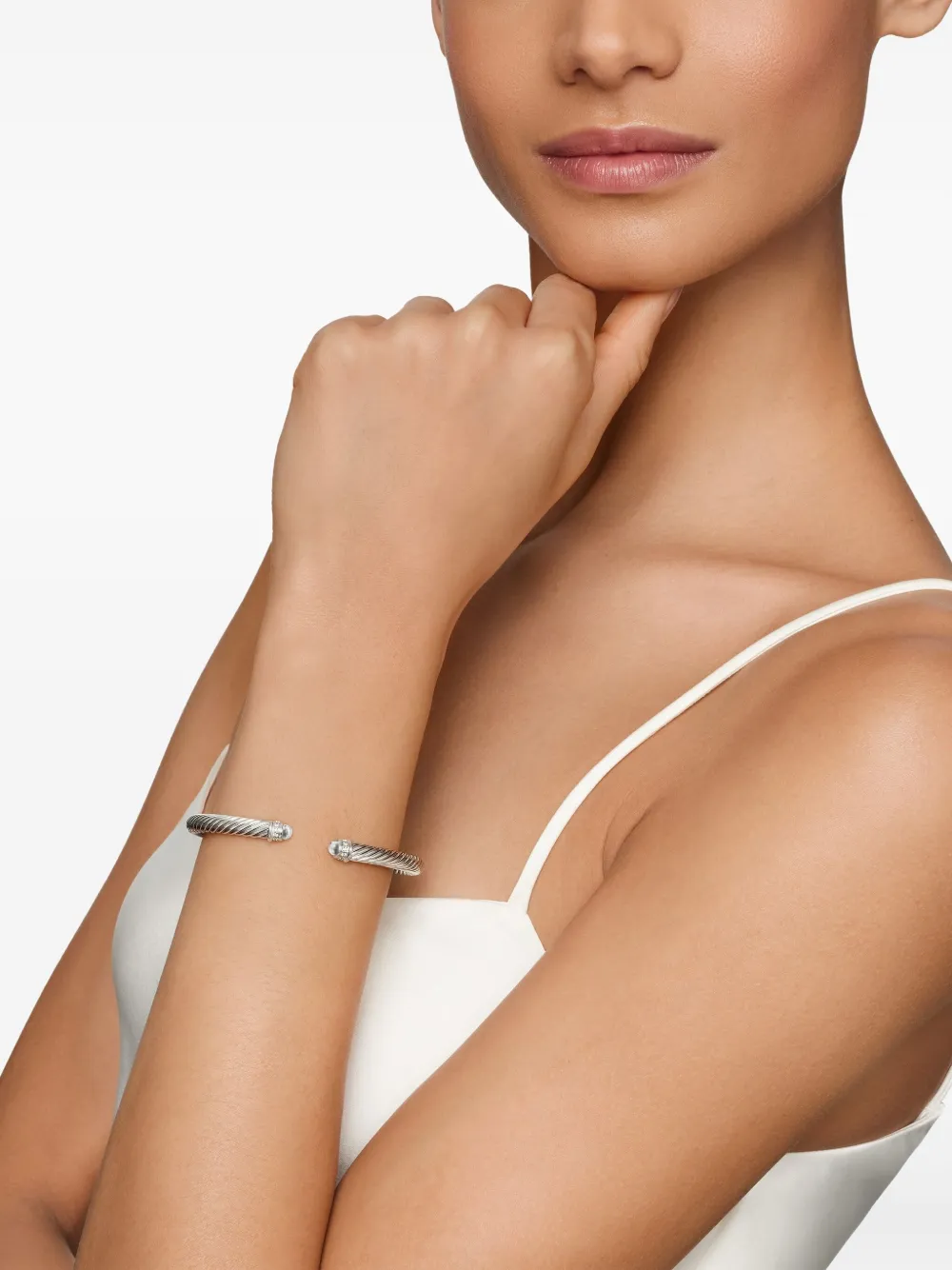David Yurman sterling silver Classic Cable diamond bracelet (5mm) | Image 2