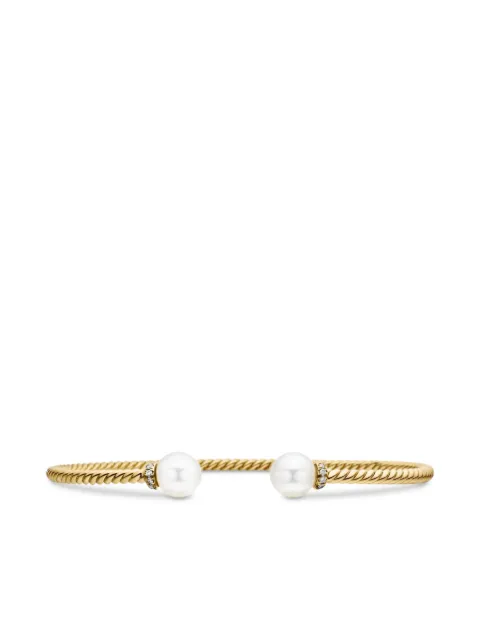 David Yurman pulsera Solari Cablespira en oro amarillo de 18kt con diamantes de 2.3mm