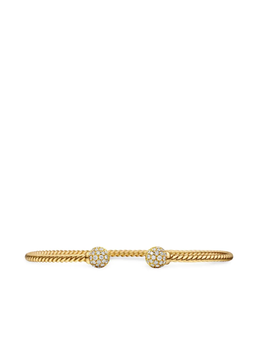 David Yurman Solari Cablespira ダイヤモンド ブレスレット 2.3mm 18Kイエローゴールド - David Yurman Solari Cablespira ダイヤモンド ブレスレット 2.3mm 18Kイエローゴールド -