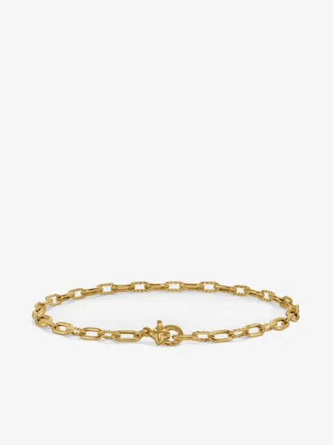 David Yurman 18kt yellow gold DY Madison chain bracelet (3mm)