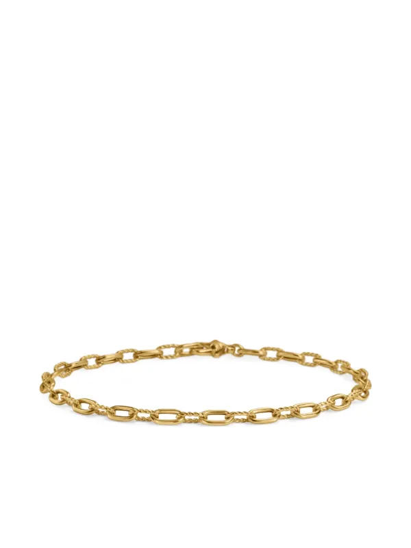 David Yurman 18kt Yellow Gold DY Madison Chain Bracelet (3mm
