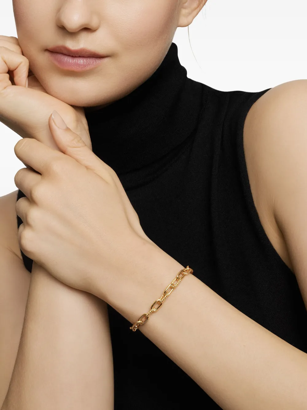 David Yurman 18kt yellow gold DY Madison chain bracelet (6mm) | Image 2