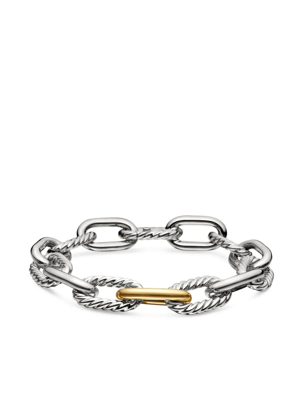 David Yurman DY Madison チェーン ブレスレット 11mm 18Kイエローゴールド&スターリングシルバー - David Yurman DY Madison チェーン ブレスレット 11mm 18Kイエローゴールド&スターリングシルバー -