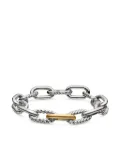 David Yurman 18kt yellow gold and sterling silver DY Madison chain bracelet (11mm)