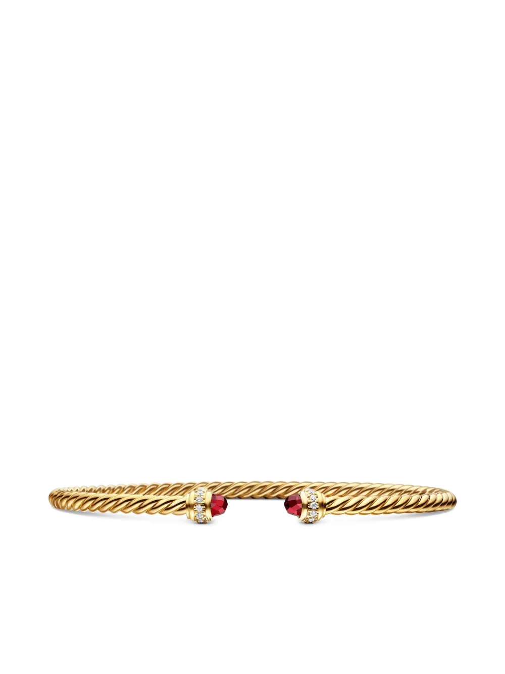 David Yurman 18kt yellow gold Classic Cablespira diamond bracelet (3mm) | Gold | Image 1