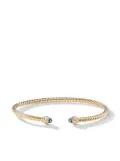 David Yurman 18kt yellow gold Cablespira topaz and diamond bracelet