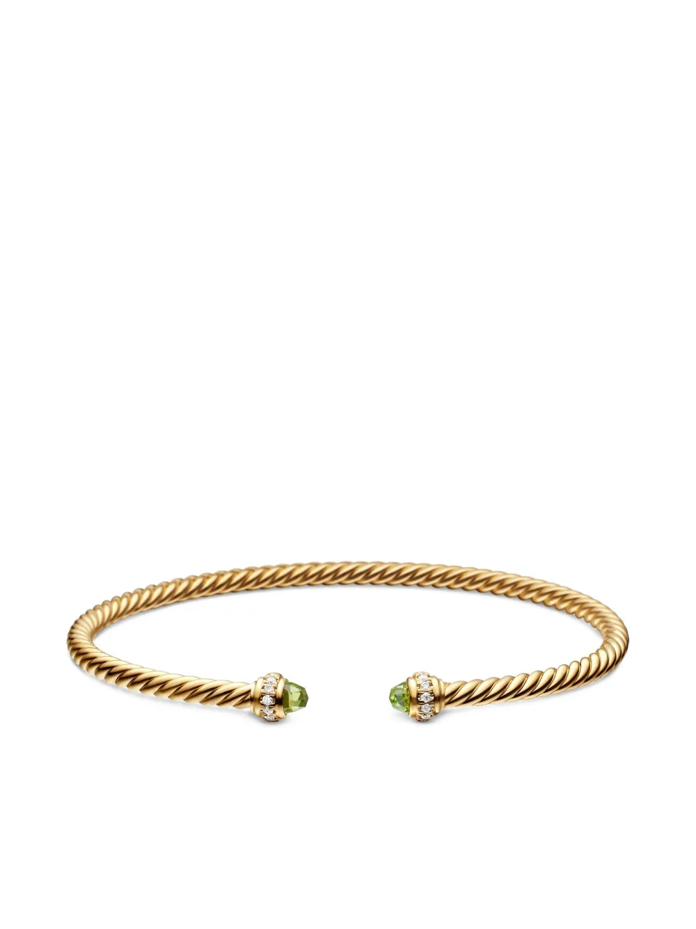 18kt Yellow Gold Classic Cablespira Diamond Bracelet (3mm)