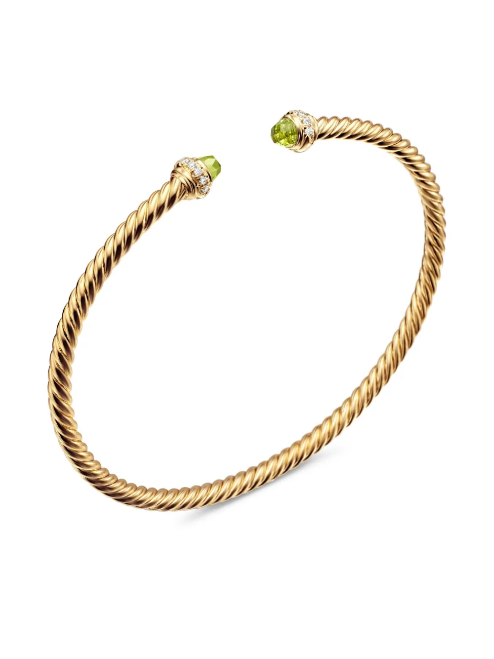 18kt Yellow Gold Classic Cablespira Diamond Bracelet (3mm)
